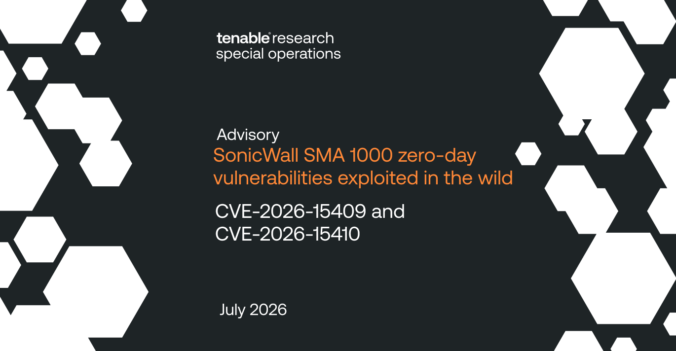 CVE-2026-15409, CVE-2026-15410: SonicWall SMA 1000 zero-day vulnerabilities exploited in the wild image
