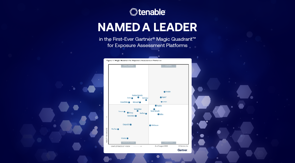 Tenable Is a Leader in the First-Ever Gartner® Magic Quadrant™ for Exposure Assessment Platforms image