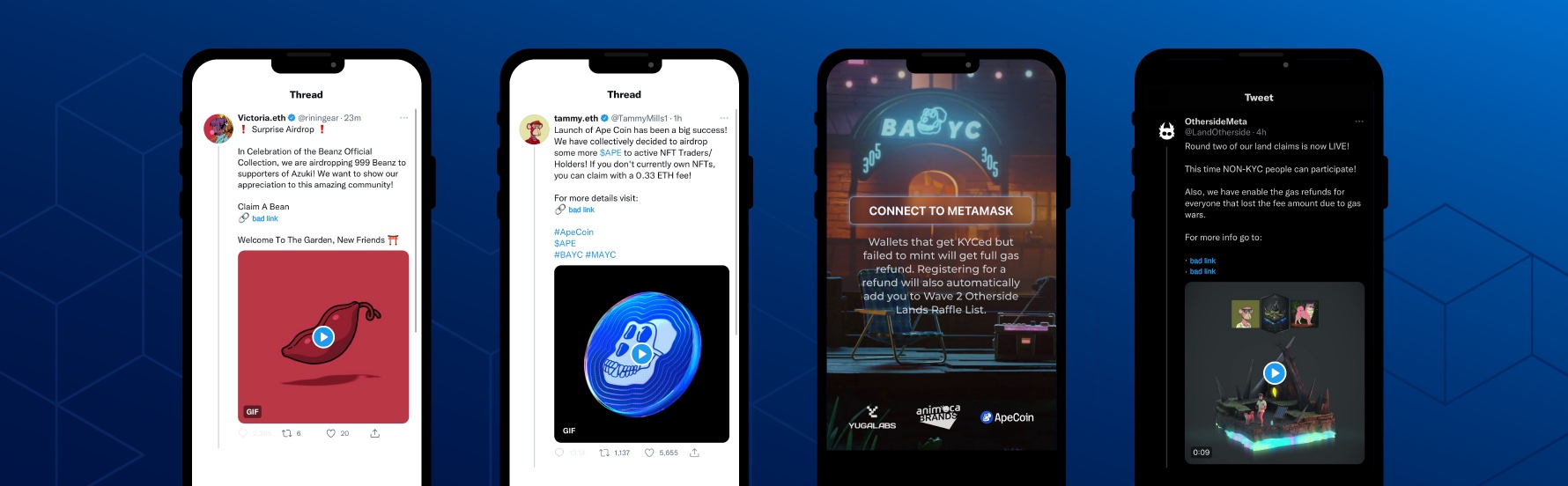 Twitter Crypto Scams: Bored Ape Yacht Club, Azuki and Other Projects Impersonated to Steal NFTs, Digital Currencies image